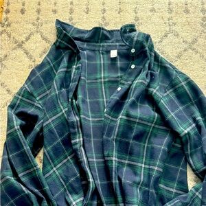 Green oversized flannel
